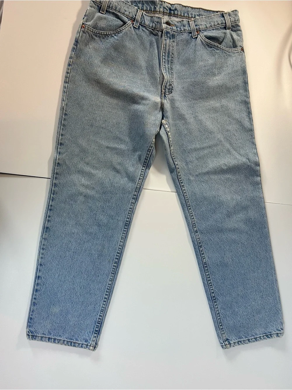 Vintage Levi’s 506 Orange Tab Made in USA Jeans 38x30 Light Wash Relaxed Fit